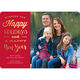 Red Happy Holidays and New Year Foil Photo Cards Image 5 of 6